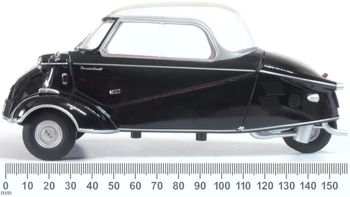 Oxford 18MBC007 Messerschmitt KR200 -Bubble Top Black  1:18 Scale