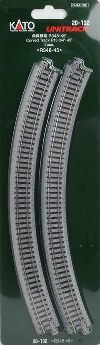 BER Kato 20-132 Ground Level Radius 348mm Curved Track 45 Deg.(4) - N Gauge
