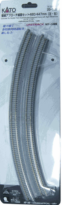 Kato 20-186 Unitrack (WR480/447PCAL-WR480/447PCAR) CS Dual Curved Track - N Gauge