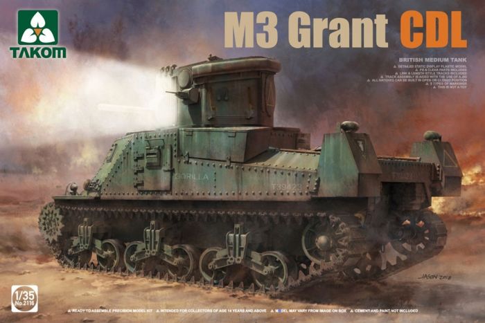 Takom 1/35 M3 Grant CDL British Medium Tank # 02116