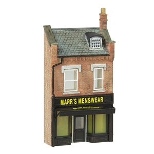 Graham Farish 42-242 Scenecraft Low Relief Gent's Outfitters (Pre-Built) - N Scale