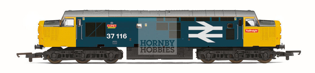 Hornby Railroad Plus R30185 BR Class 37 Co-Co Diesel Locomotive number 37160 named 'Comet' in BR Large Logo Blue Livery - OO Gauge