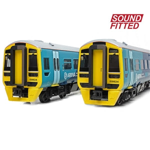 Bachmann 31-511A Class 158 2 Car DMU Number 158824 in Arriva Trains Wales livery DCC SOUND FITTED- OO Scale