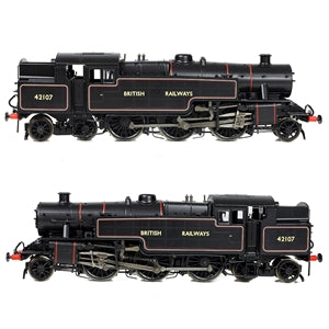 Bachmann 32-883 LMS Fairburn Tank Steam Locomotive Number 42107 in BR Lined Black - OO Gauge