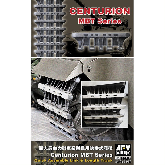 AFV Club AF35338 Centurion MBT Series Quick Assembly Link & Length Track, 1/35 Scale Modle Kit