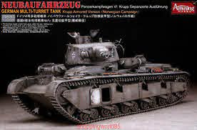 Amusing Hobby 35A003 German Multi-Turret Tank Krupp Armoured Version, 1/35,WW11