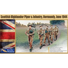 Gecko Models 35GM0006 Scottish Highlander Piper & Infantry (Normandy June 1944) Plastic Model Kit -:1:35 Scale