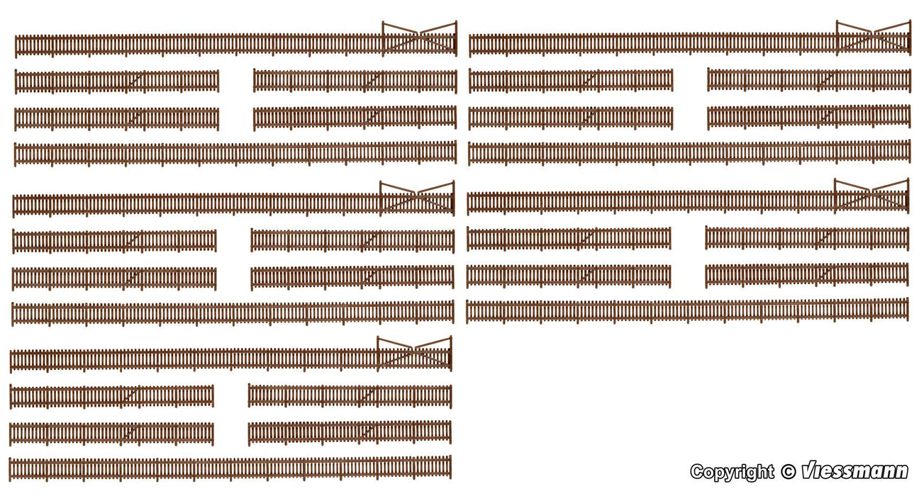 Kibri 38625 Wooden Fencing With Gates 84cm HO Gauge - Kibri | Peters Kibri 38625 Wooden Fencing With Gates 84cm HO Gauge - Kibri | Peters