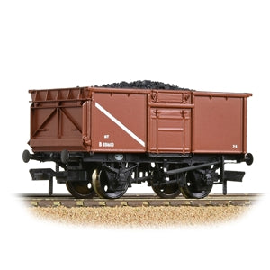 Bachmann 37-256A BR 16ton Steel Mineral Wagon Mumber B551600 with Load in BR Bauxite (Early) Livery - OO Gauge