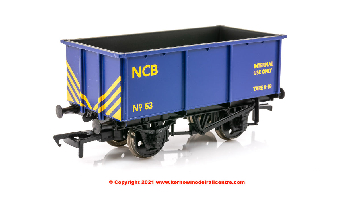 Bachmann 37-281 BR 27ton Steel Tippler Wagon (Internal User) in NCB Blue Livery - OO Gauge