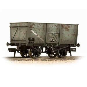 Bachmann 37-425B 16 Ton Slope Sided Steel Mineral Wagon BR Grey (Weathered) - OO Gauge