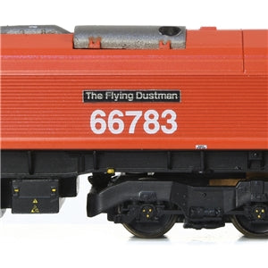 Graham Farish 371-399 Class 66/7 Diesel Locomotive Number 66783 'The Flying Dustman' (Biffa) - N Gauge