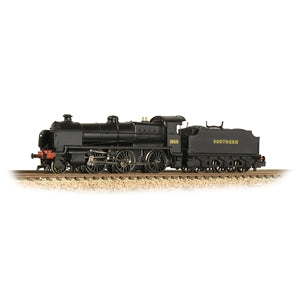 Graham Farish 372-936 N Class 2-6-0 Number 1860 on Southern Black with Sunshine Lettering DCC READY -  N Gauge