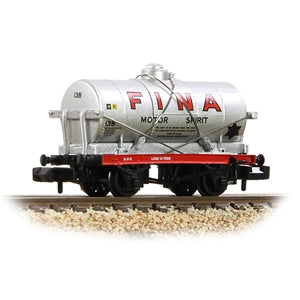 Graham Farish 373-658 14 Ton Tank Wagon 'Fina' Silver  - N Gauge