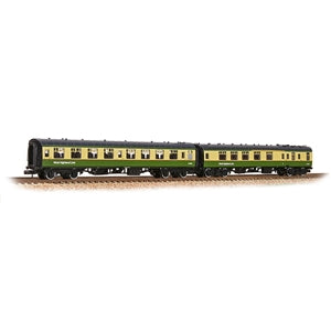 Graham Farish 374-993 Mk1 Two Coach Set TSO and BCK coaches in BR West Highland Line Green and Cream Livery - N Gauge