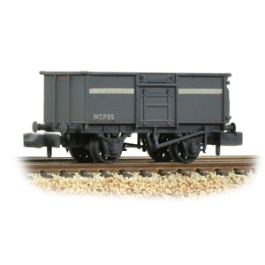 Graham Farish 377-256 BR 16 Ton Steel Mineral Wagon in NCB Grey Livery (Weathered) - N Gauge