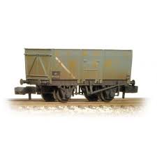 Graham Farish 377-450B 16 Ton Slope Sided Mineral Wagon in BR Grey Livery (Weathered) - N Gauge