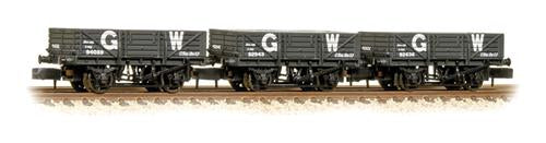 Graham Farish 377-490 China Clay Wagon Set GWR Grey (No Hoods) Qty 3 - N Gauge