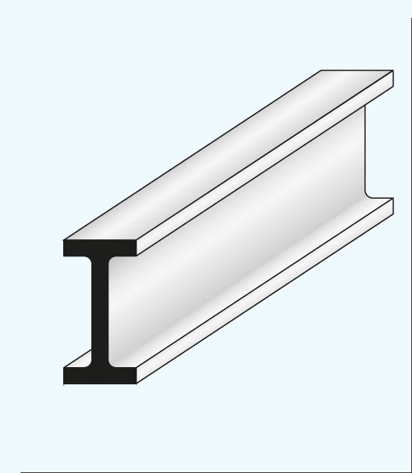 Maquette I-beam 3.5x7.0mm Super Styrene 1000mm 414-55