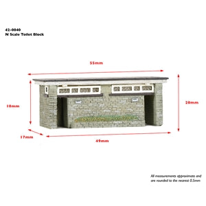 Graham Farish 42-0040 Toilet Block, N Scale Models