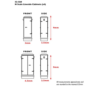 Graham Farish 42-560 Line Side Cabinets N Scale B
