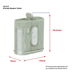 Graham Farish 42-513 Scenecraft Modern Toilets x 2 (Pre-Built) - N Scale