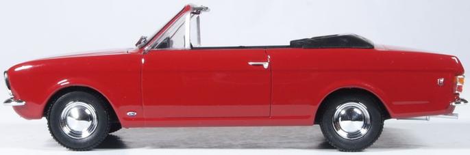 Oxford Diecast 43CCC003 Ford Cortina Crayford Dragon Red- 1:43 Scale (O Gauge)