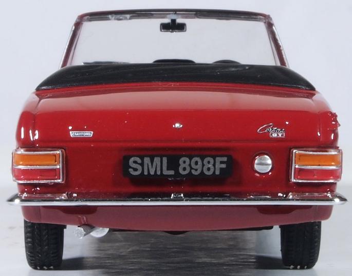 Oxford Diecast 43CCC003 Ford Cortina Crayford Dragon Red- 1:43 Scale (O Gauge)