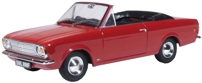 Oxford Diecast 43CCC003 Ford Cortina Crayford Dragon Red- 1:43 Scale (O Gauge)