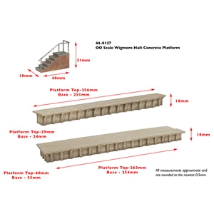 Bachmann 44-0127 Scenecraft Wigmore Halt Concrete Platform - OO Scale