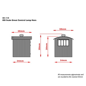 Bachmann 44-114 Great Central Lamp Huts x 2, OO Gauge
