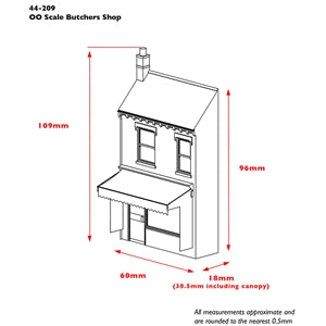 Bachmann Scenecraft 44-209 Low Relief Butchers, OO Gauge Building