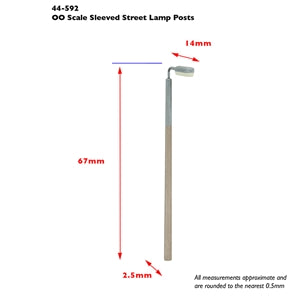 Bachmann 44-592 Scenecraft Sleeved Street Lamp Posts x 4 (Pre-Built) - OO Scale