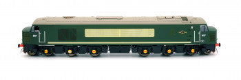 Heljan 45101 BR Class 45 Diesel Locomotive Number D57 in BR Green with small yellow warning panels - OO Gauge