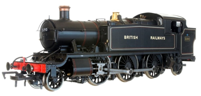 Dapol 4S-041-005 Large Prairie  5101 Class Steam Locomotive Number 5190 in Lined Black British Railways Livery - OO Gauge