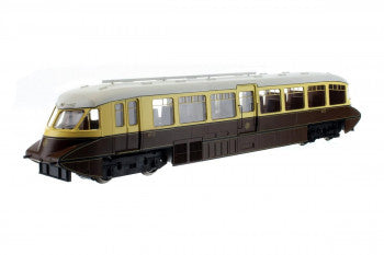 Dapol 4D-011-005 Streamlined Railcar Number 12 Lined Choc & Cream - GWR Monogram and Valance - OO Gauge