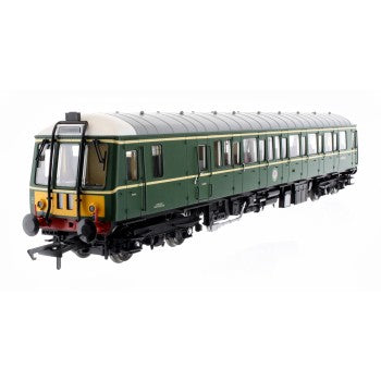 Dapol 4D-015-009 Class 122 Diesel Multiple Unit Number 55006 in BR Green with Yellow Warning Panel - OO Gauge