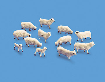 Modelscene 5110 Sheep and Lambs (12 animals) - OO / HO Scale