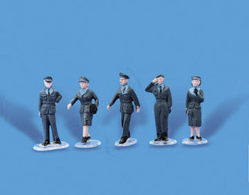Peco Modelscene 5118 RAF Personnel Figure Set (5) - Painted - OO / HO Scale