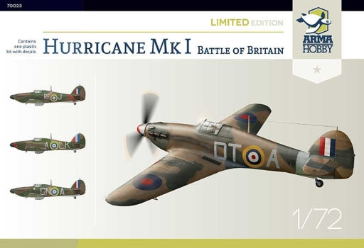 Arma Hobby 70023 Limited Edition Hurricane Mk 1 Battle of Britain, 1:72 Scale Model Kit
