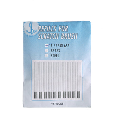Expo Tools 70511 Glass Fibre Burnishing Brush Refills (10 per pack) - 4mm