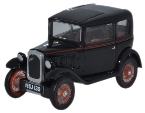 Oxford Diecast 76ASS005 Austin Seven Saloon in Black - 1:76 (OO) Scale ** Limited Availability **