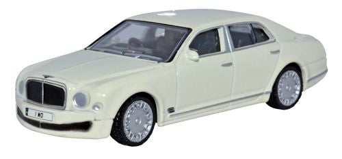 Oxford Diecast 76BM001 Bentley Mulsanne White - 1:76 (OO) Scale