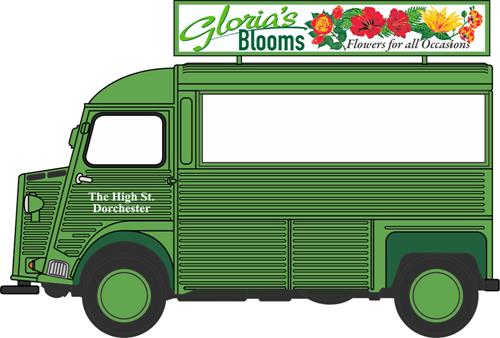 Oxford Diecast 76CIT004 Citroen H Catering Van "Glorias Blooms" 1:76 Scale (OO)