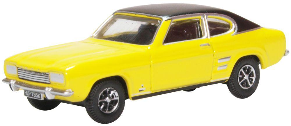 Oxford Diecast 76CP001 Ford Capri Mk1 Maize Yellow - 1:76 (OO) Scale
