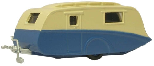 Oxford Diecast 76CV002 Caravan in Cream and Blue - 1:76 (OO) Scale ** Limited Availability **