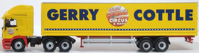 Oxford Diecast 76EC004 ERF EC Box Trailer Gerry Cottles Circus, 1:76 Scale, OO Scale