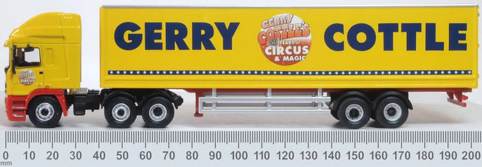 Oxford Diecast 76EC004 ERF EC Box Trailer Gerry Cottles Circus, 1:76 Scale, OO Scale