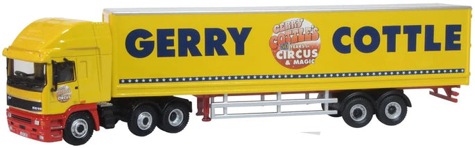 Oxford Diecast 76EC004 ERF EC Box Trailer Gerry Cottles Circus, 1:76 Scale, OO Scale