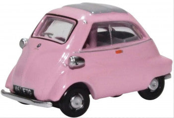 Oxford Diecast 76IS003 BMW Isetta Pink - 1:76 Scale (OO)